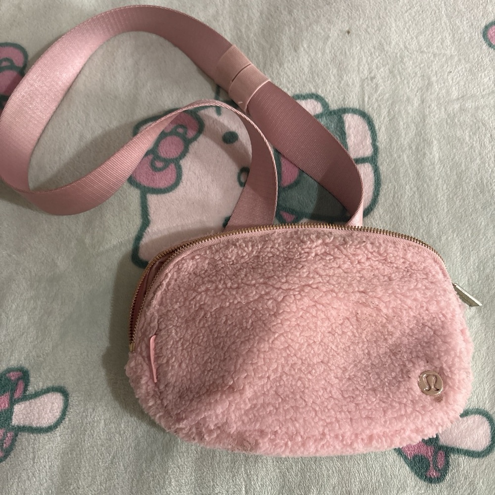 Lululemon Pink Sherpa Belt Bag